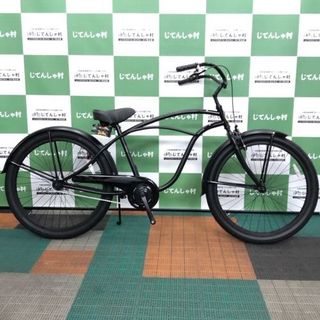 RAINBOW PCH101 26Cruiser Black Components ダースベイダー ビーチクルーザー 正面.jpg